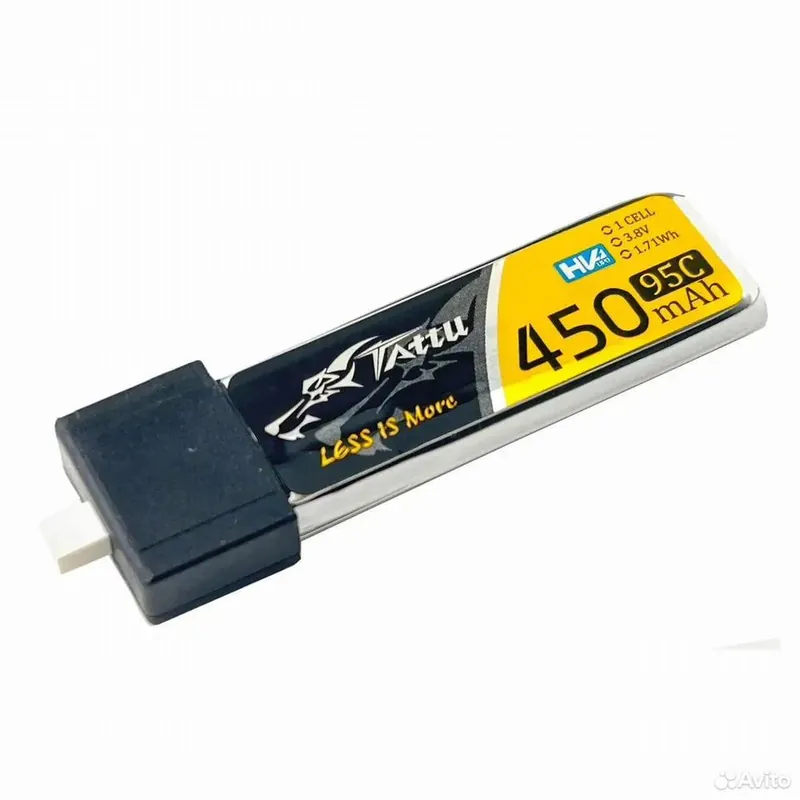 Аккумуляторы LiPo 1S Tattu 450mAh 95C HV BT2.0