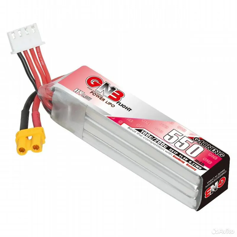 Аккумуляторы LiPo 3S GNB 550mAh HV 100C XT30